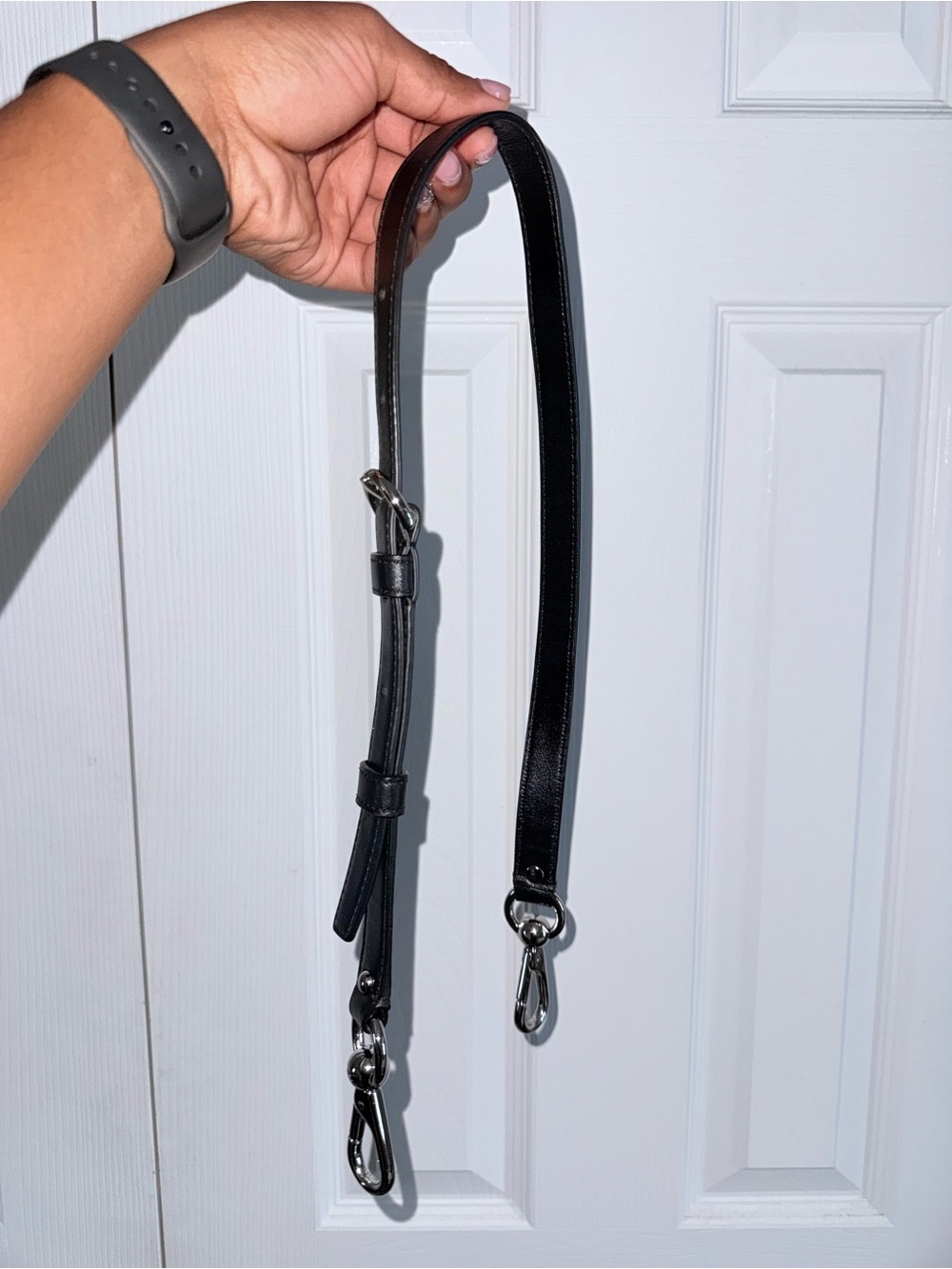 Vintage Coach Black Leather Purse Strap